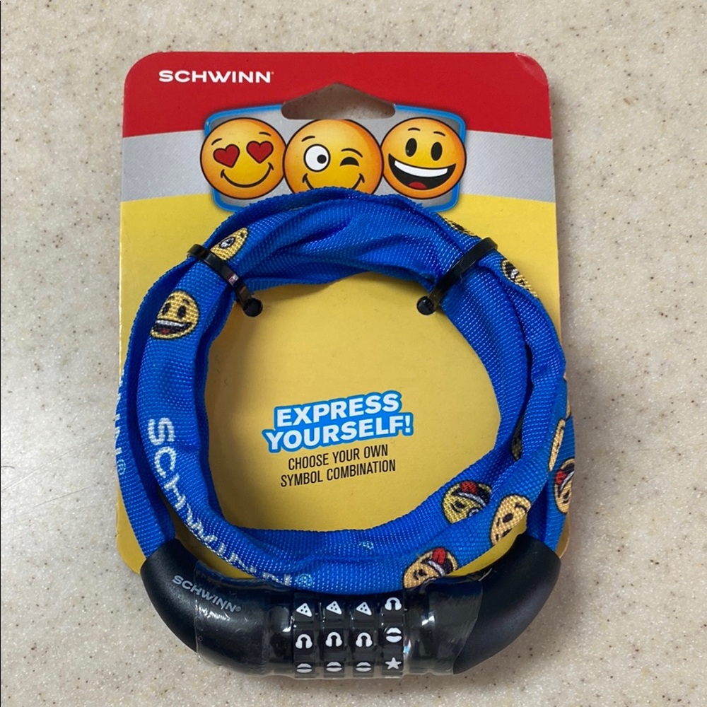 Schwinn Kids Emoji Blue Bike Lock